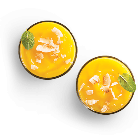 Vitamina de manga com limão e iogurte