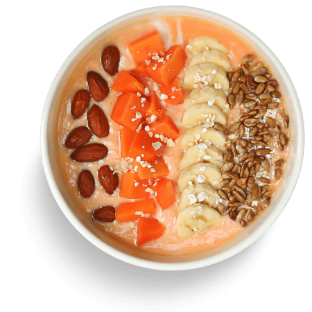 Refresh de iogurte, manga e mamão