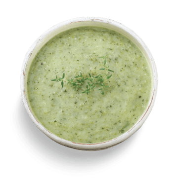 Papa de Carne, Mandioca, Abobrinha e Espinafre