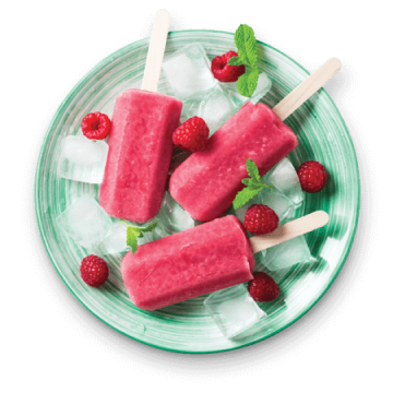 Picolé de frutas vermelhas