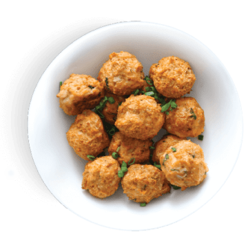 Bolinho de Frango e Couve Flor