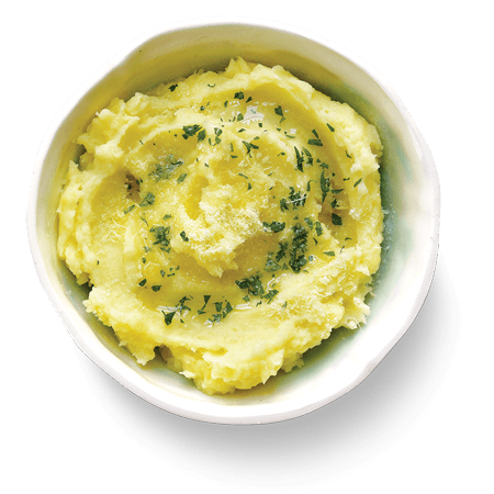 Purê de mandioquinha aromatizado com capim-santo