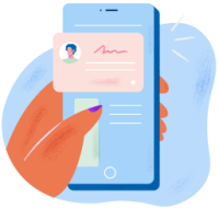 A sua saúde na palma da mão.