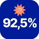 Ícone de imagem com número de 92,5%